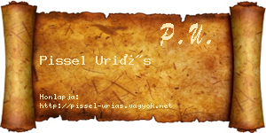 Pissel Uriás névjegykártya